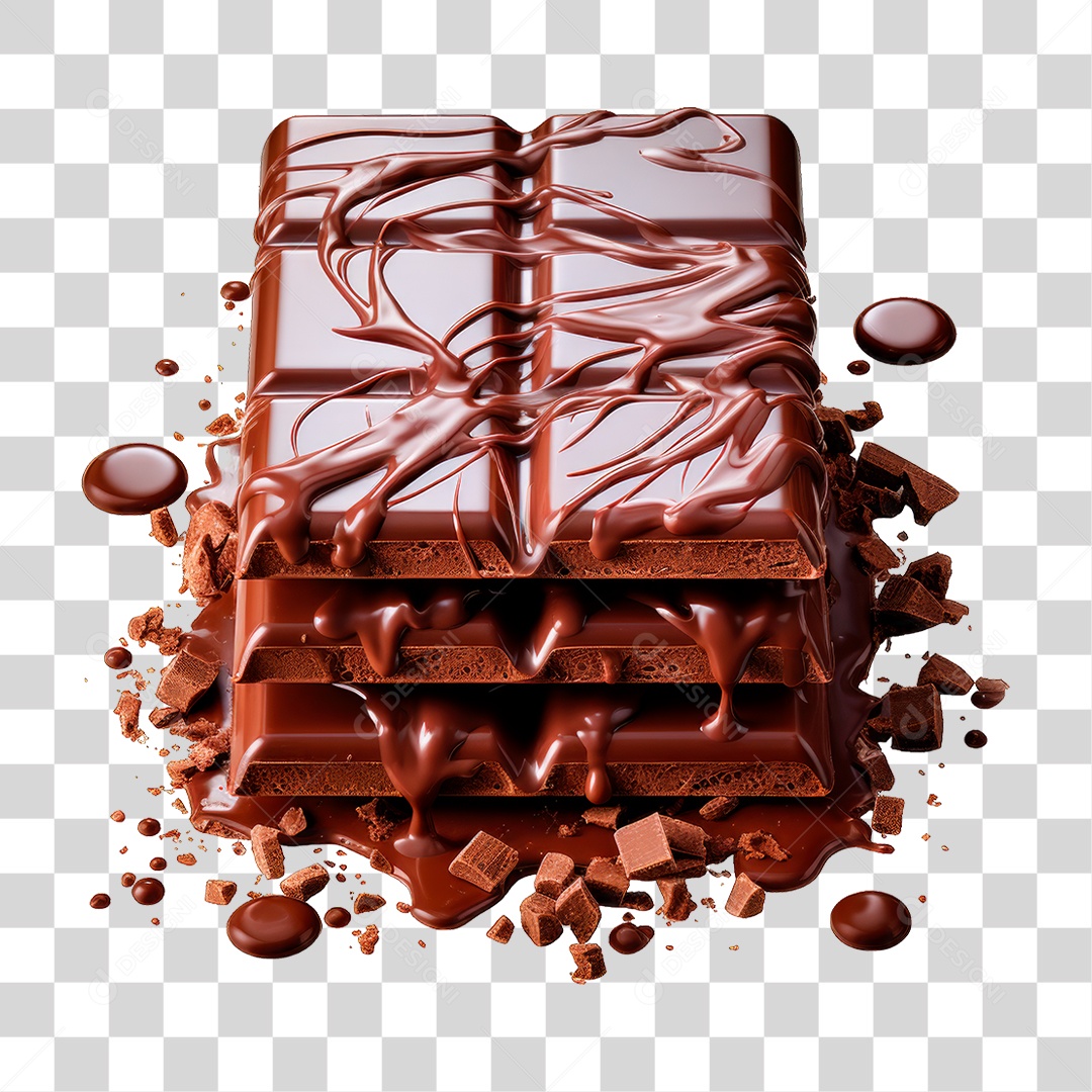Barra de Chocolate PNG Transparente