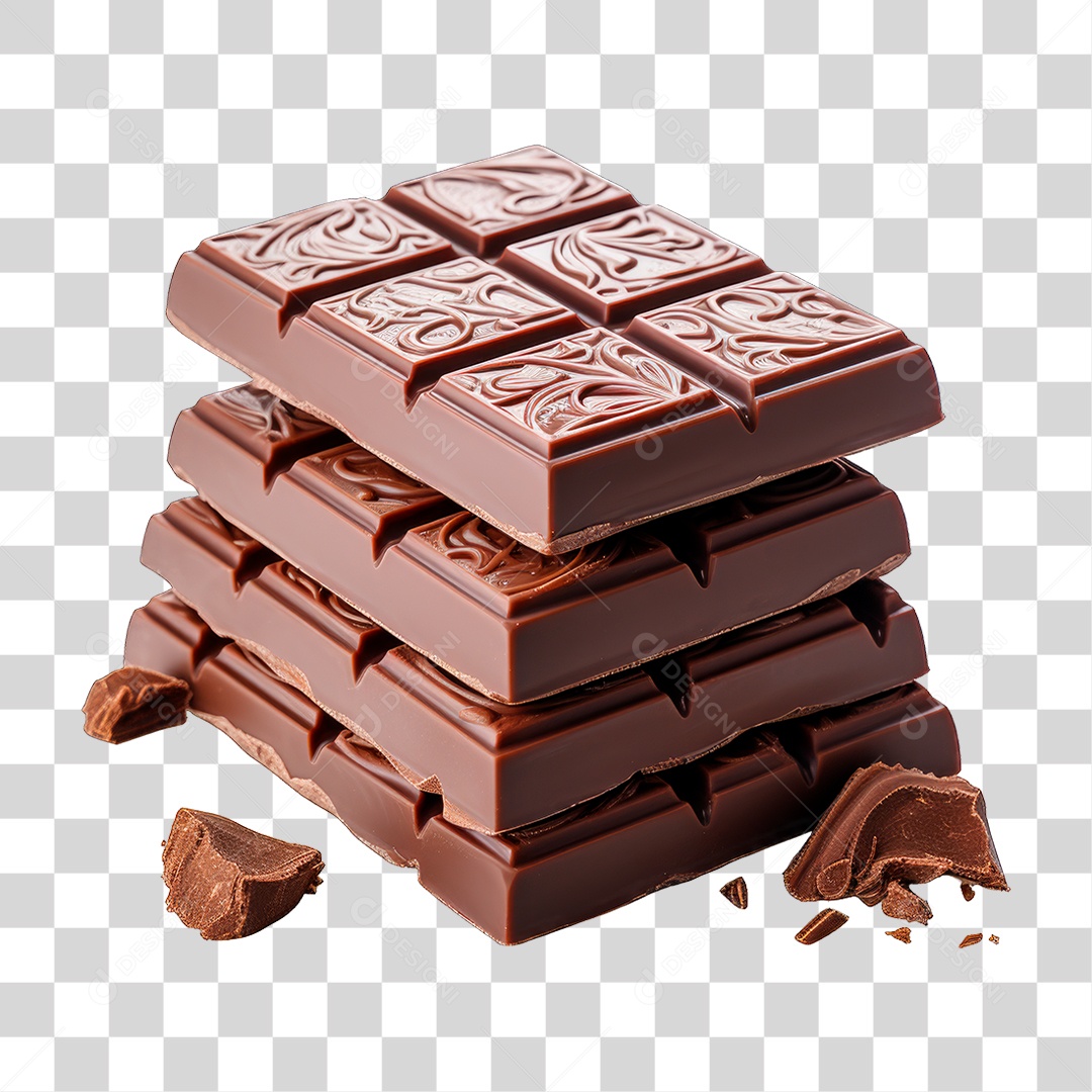 Barra de Chocolate PNG Transparente