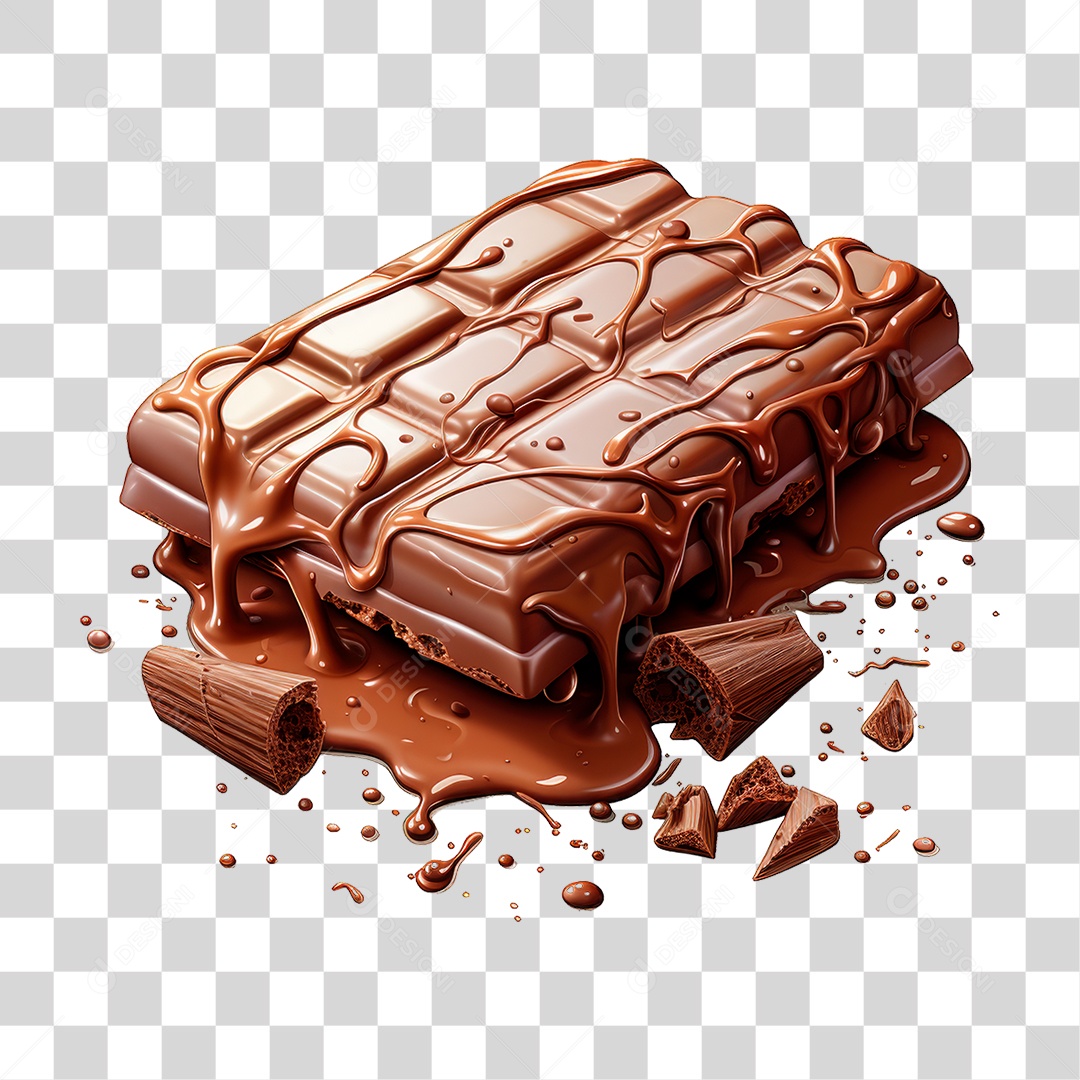 Barra de Chocolate PNG Transparente