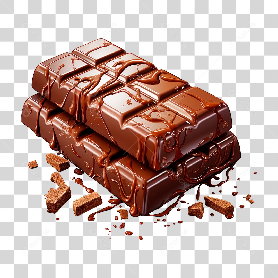 Barra de Chocolate PNG Transparente