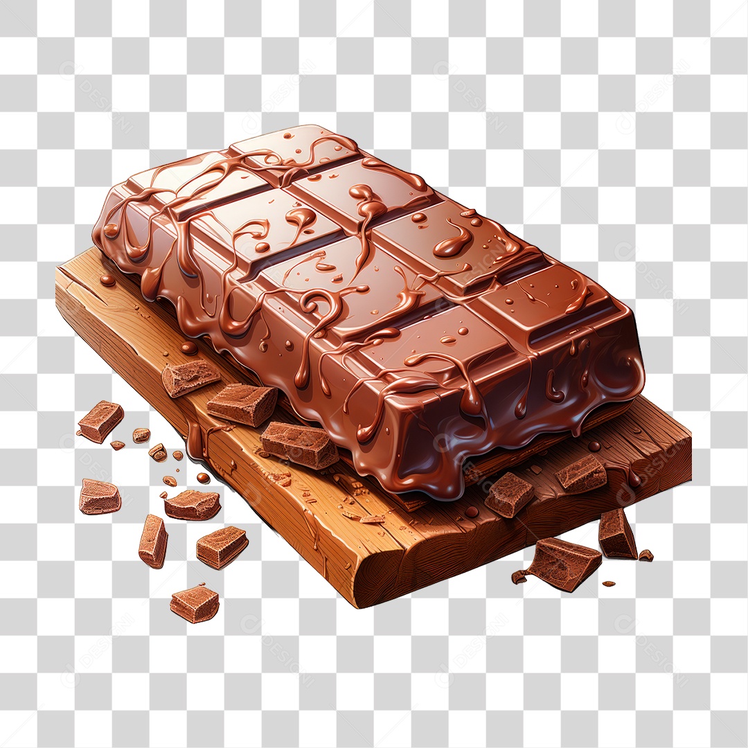 Barra de Chocolate PNG Transparente