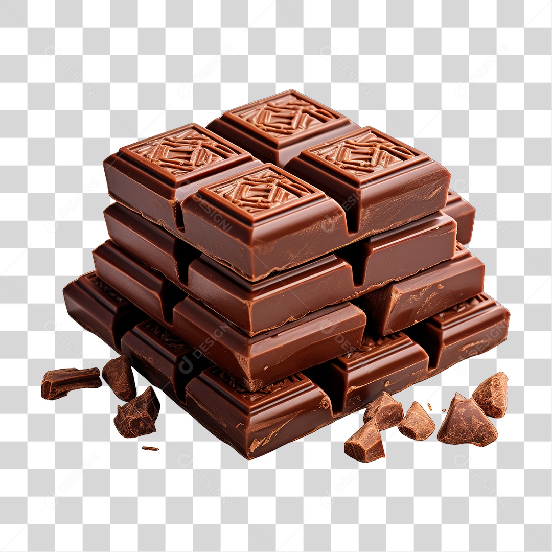 Barra de Chocolate PNG Transparente