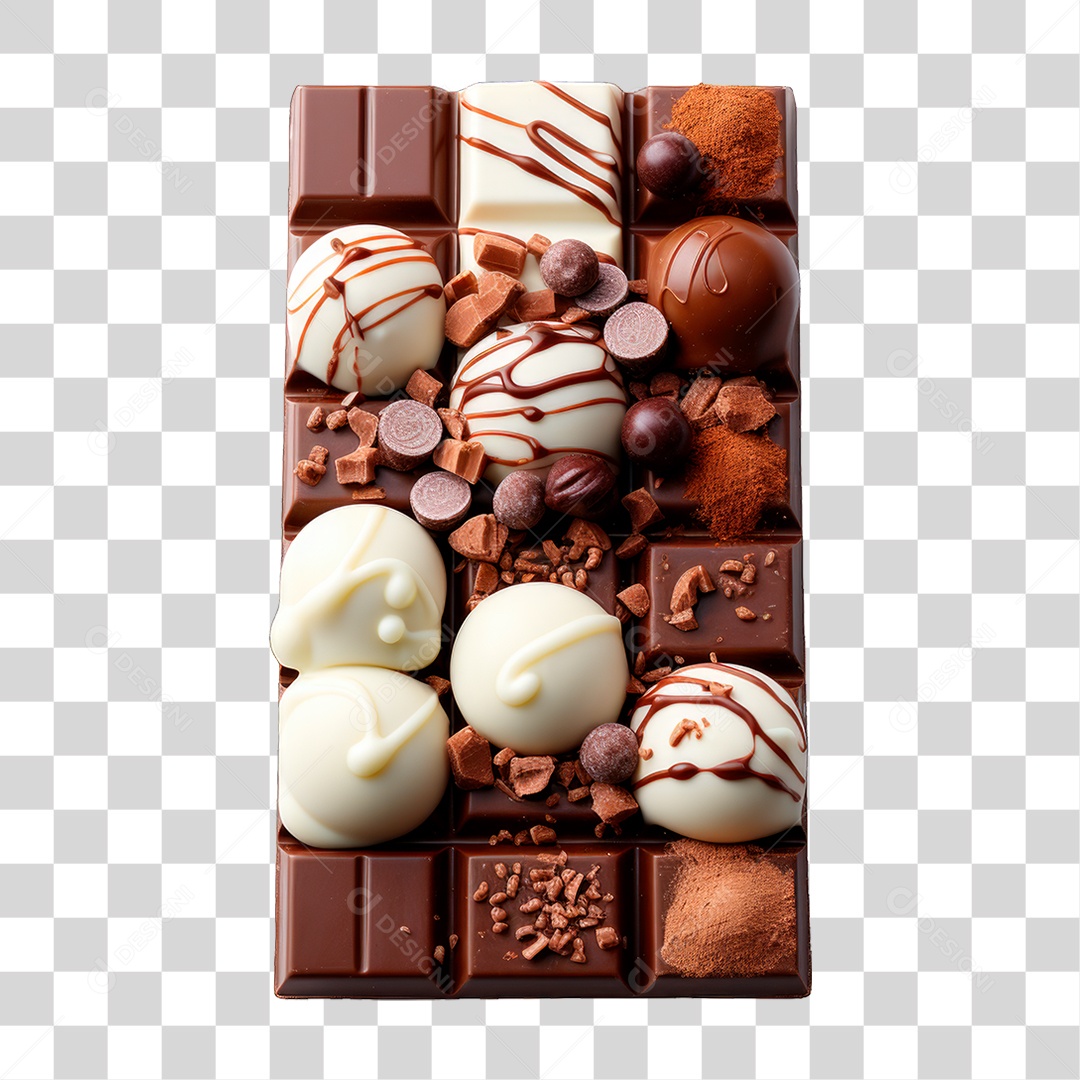 Barra de Chocolate PNG Transparente