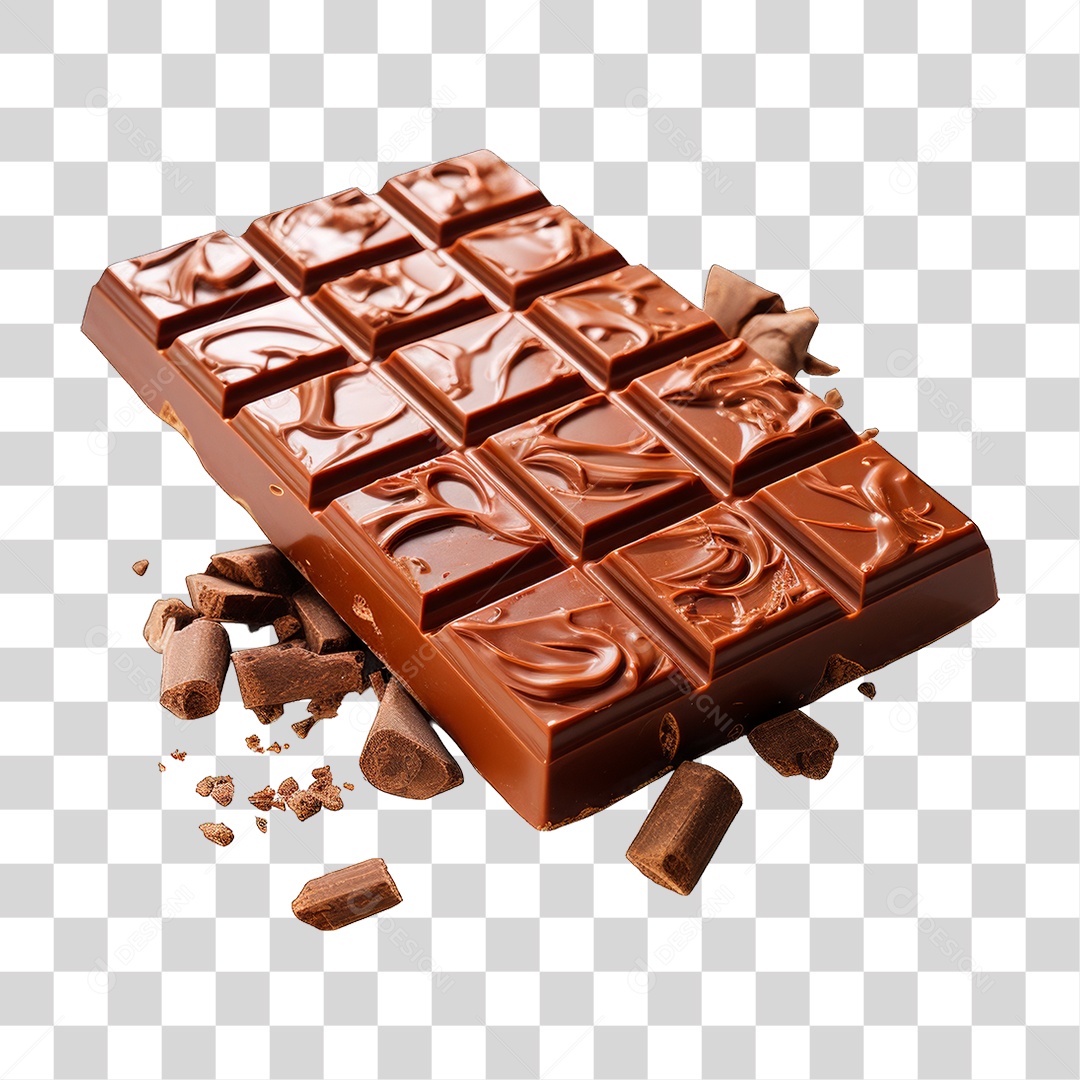 Barra de Chocolate PNG Transparente