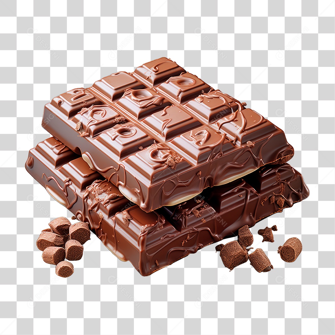Barra de Chocolate PNG Transparente