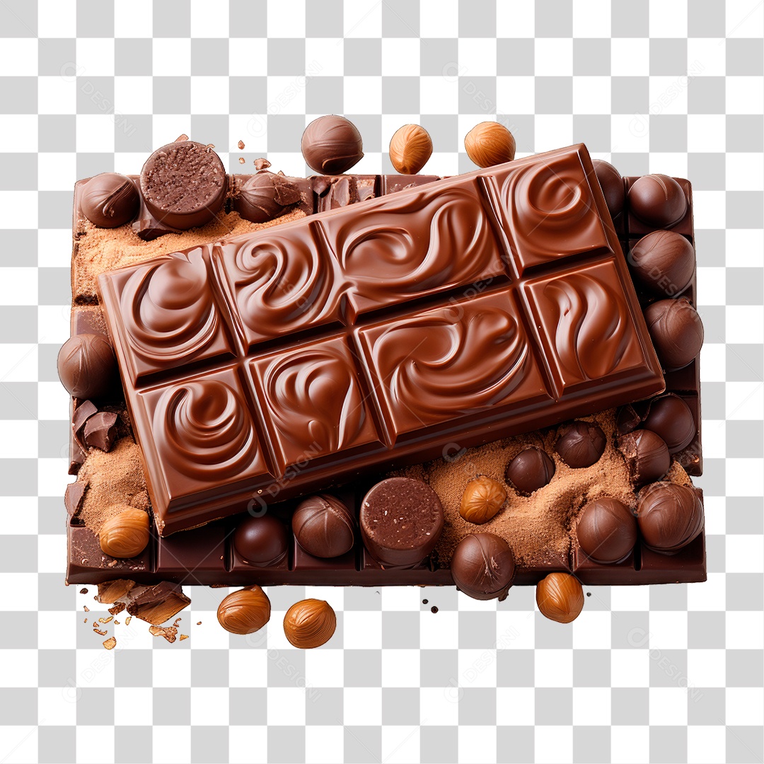Barra de Chocolate PNG Transparente