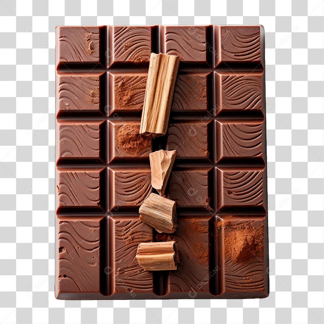 Barra de Chocolate PNG Transparente