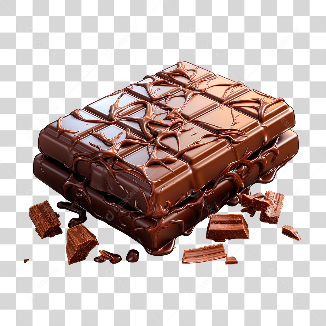 Barra de Chocolate PNG Transparente