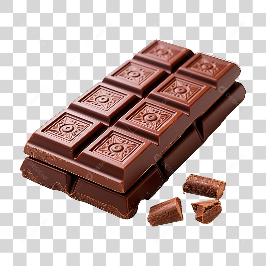 Barra de Chocolate PNG Transparente