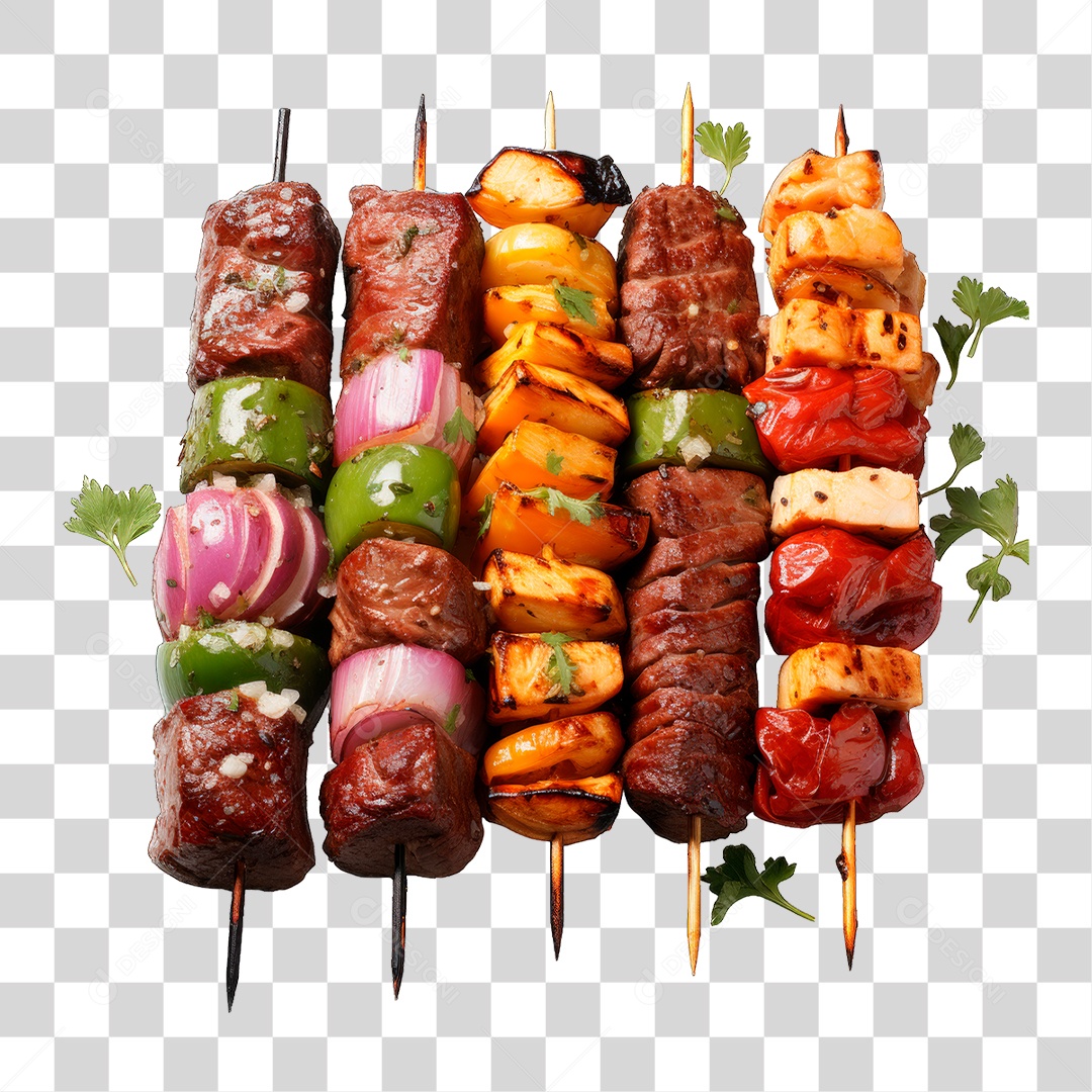 Espetinhos de Carne PNG Transparente