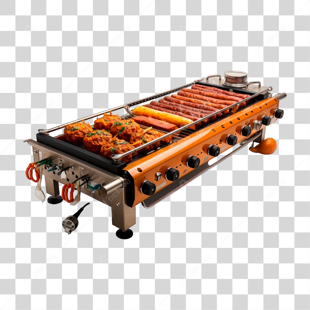 Carne na Churrasqueira PNG Transparente