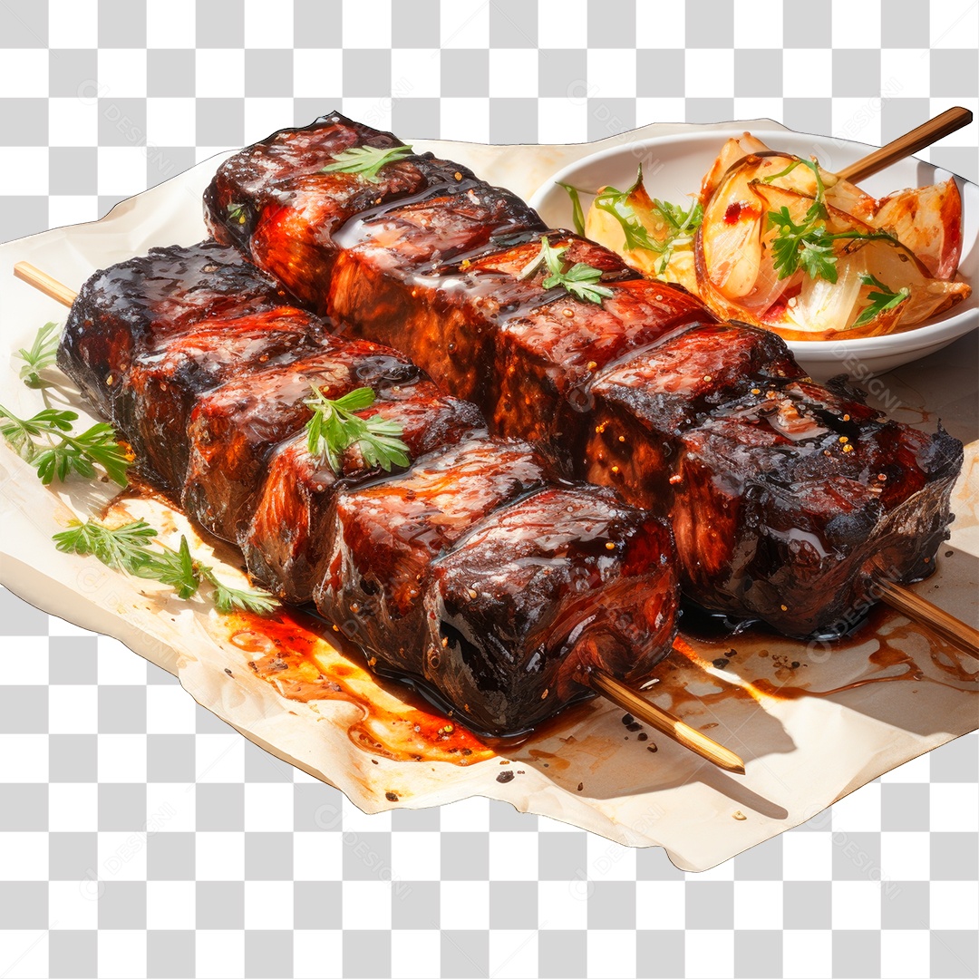 Espetinhos de Carne PNG Transparente