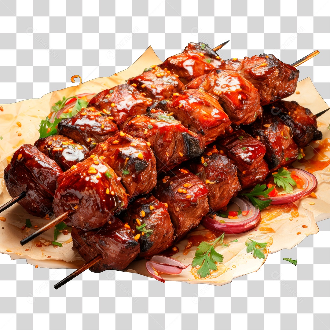 Espetinhos de Carne PNG Transparente