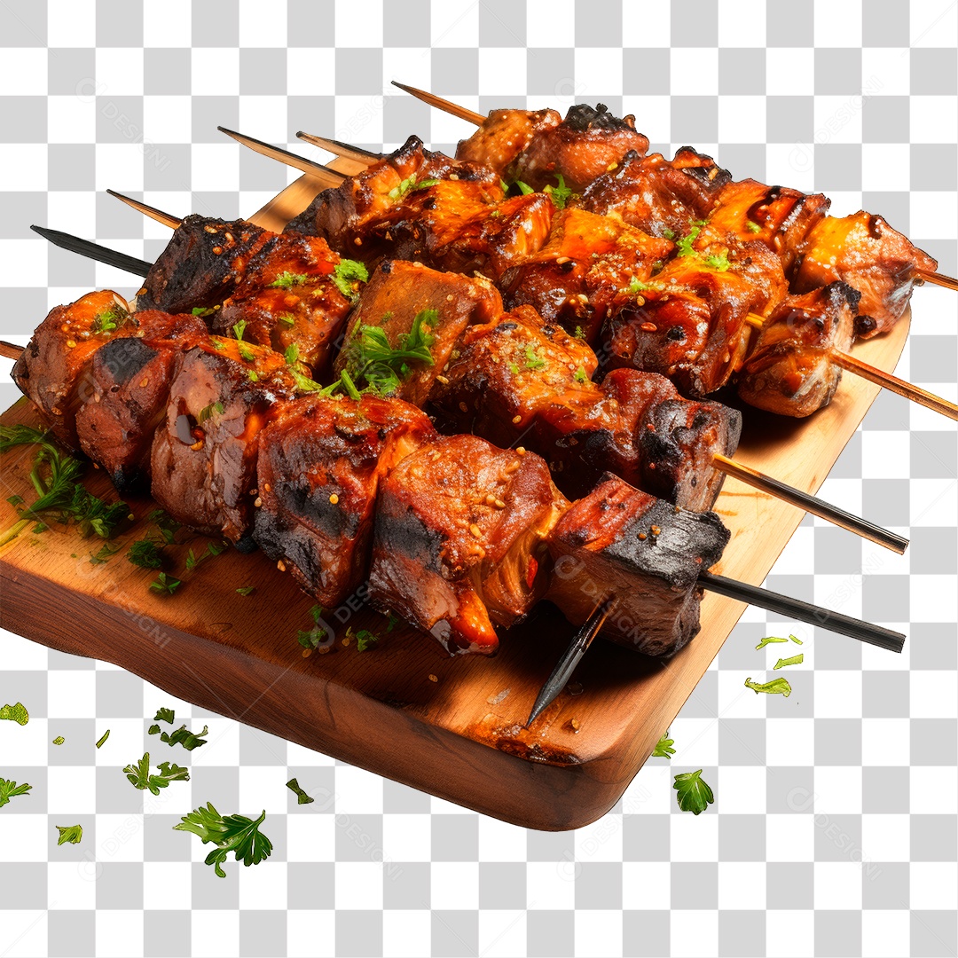 Espetinhos de Carne PNG Transparente