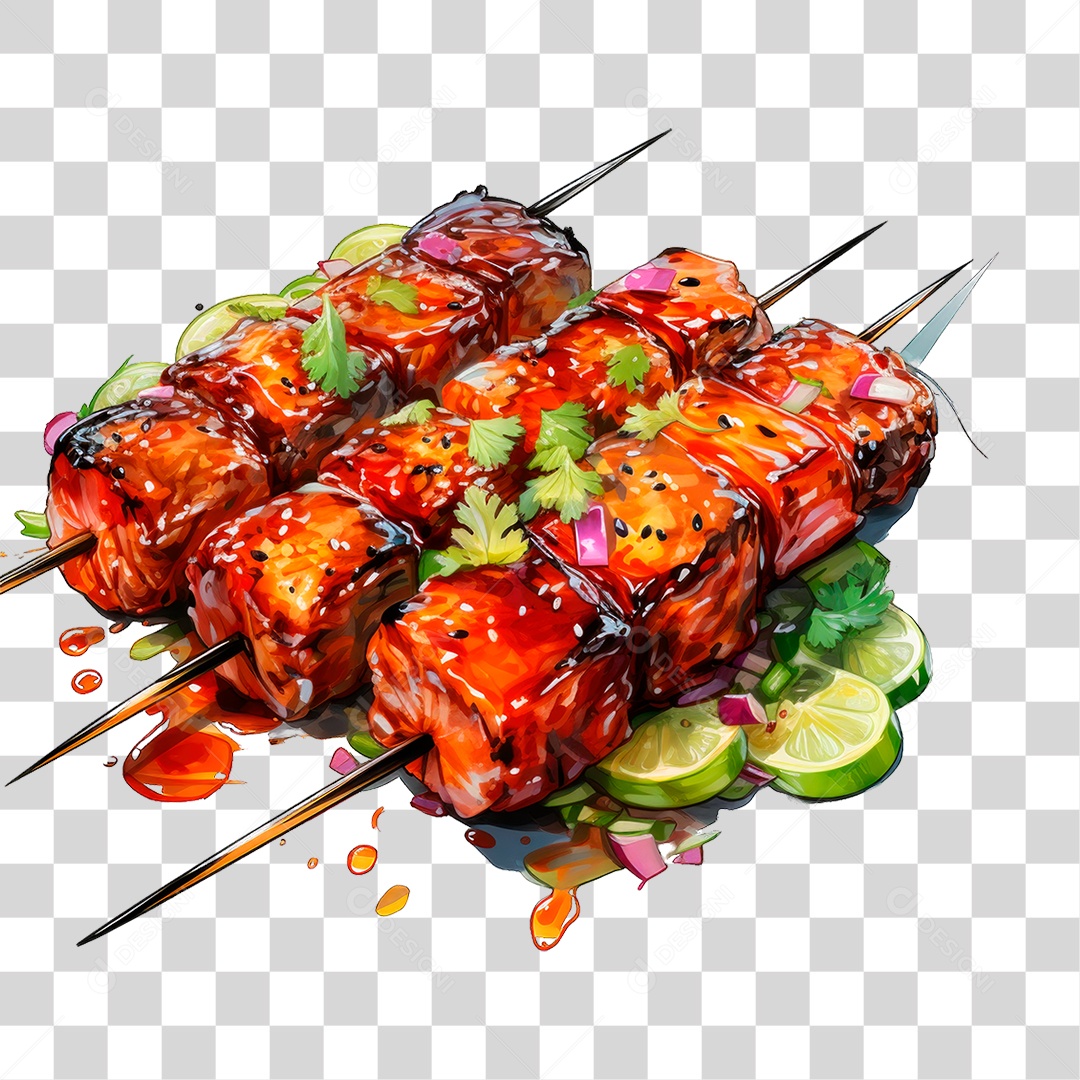 Espetinhos de Carne PNG Transparente