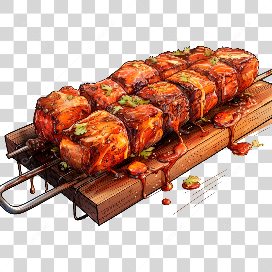 Espetinhos de Carne PNG Transparente