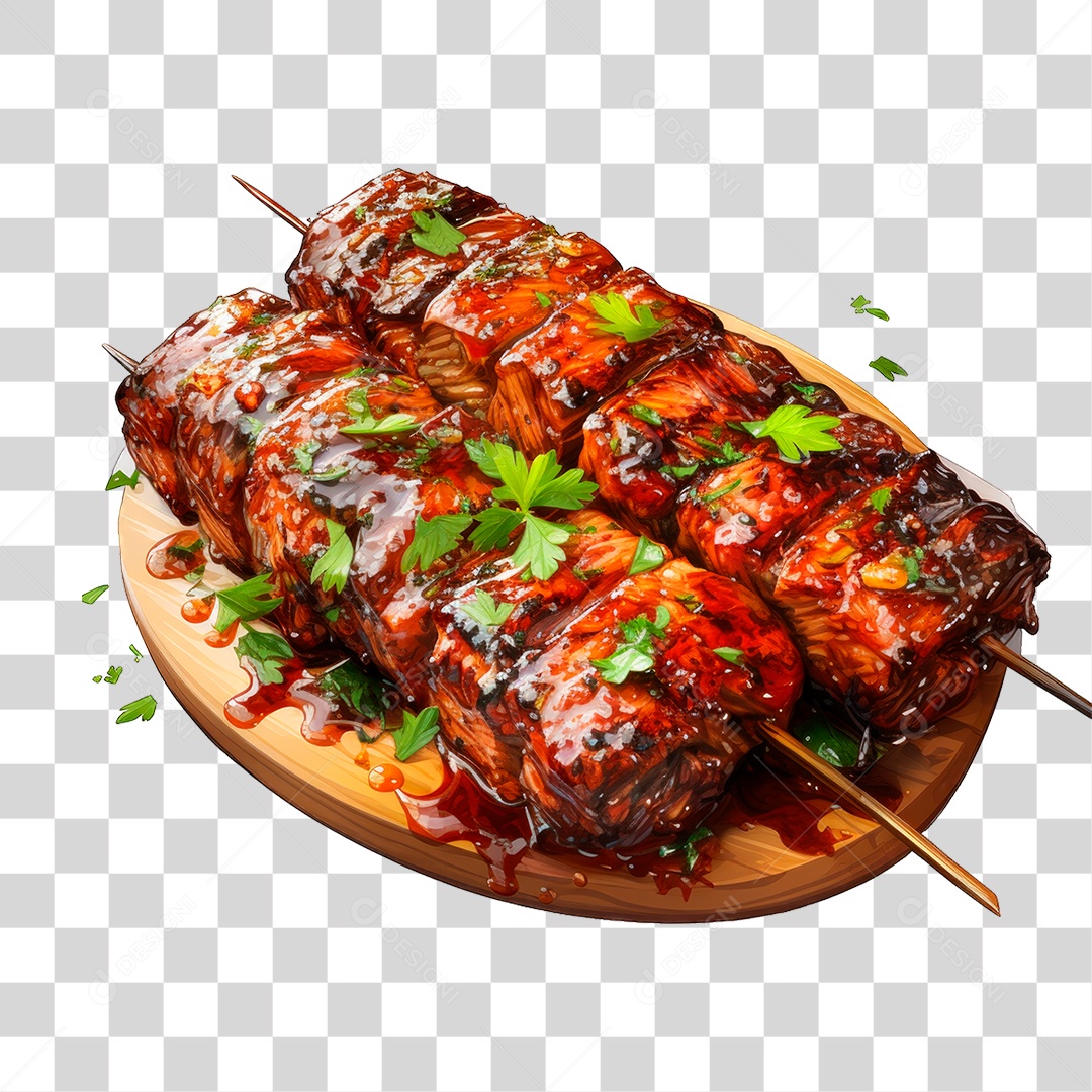 Espetinhos de Carne PNG Transparente