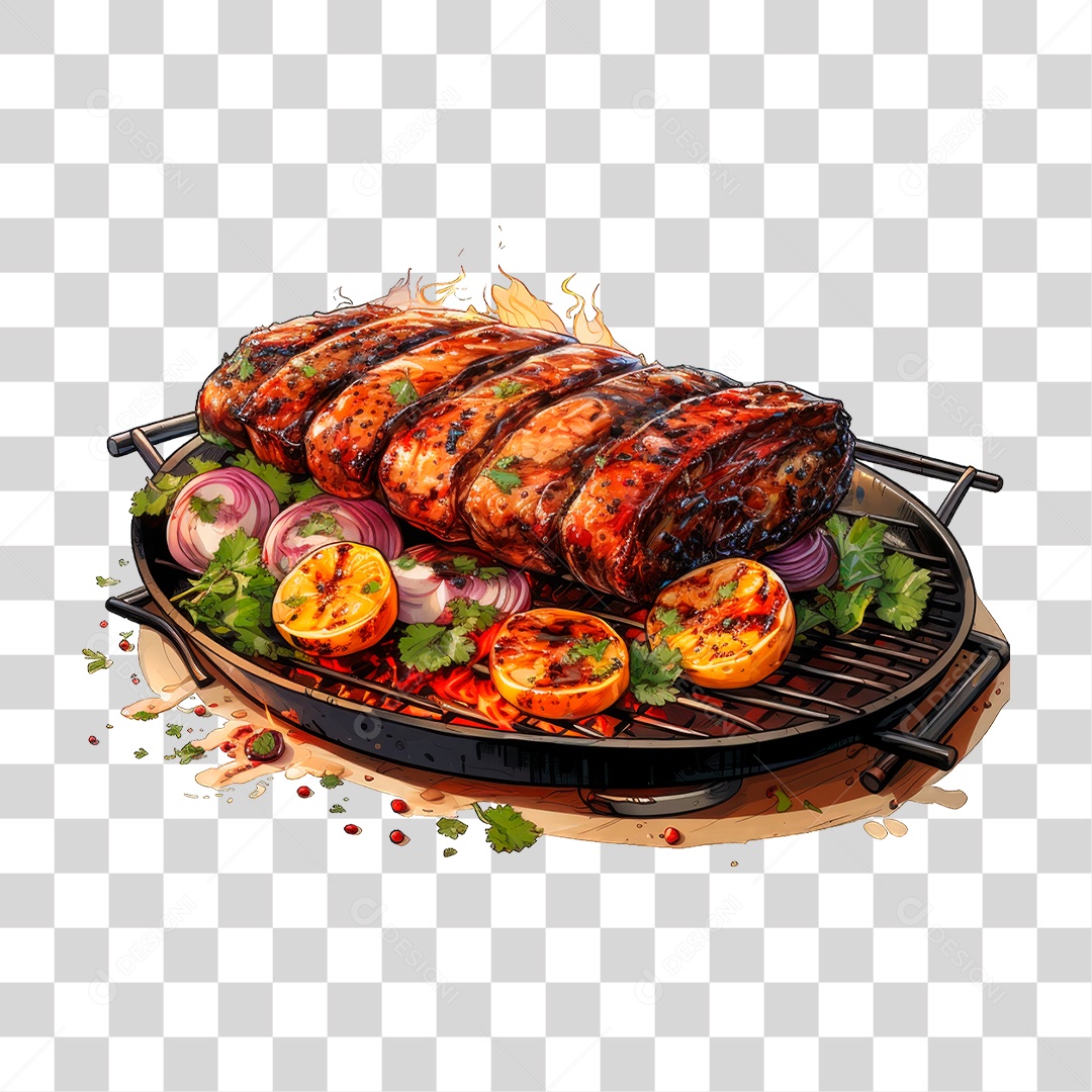 Carne Assando PNG Transparente