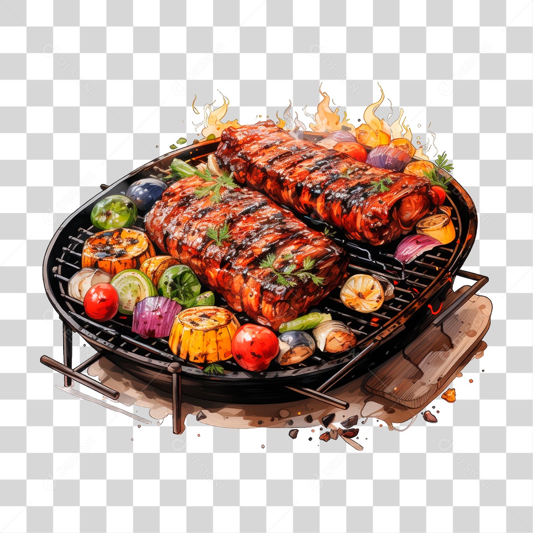 Carne Assando PNG Transparente