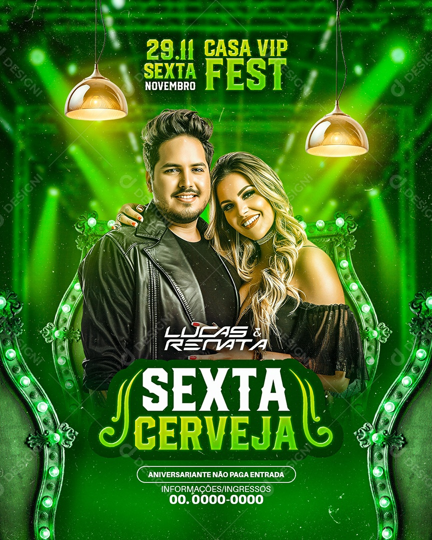 Flyer Sexta Cerveja Social Media PSD Editável