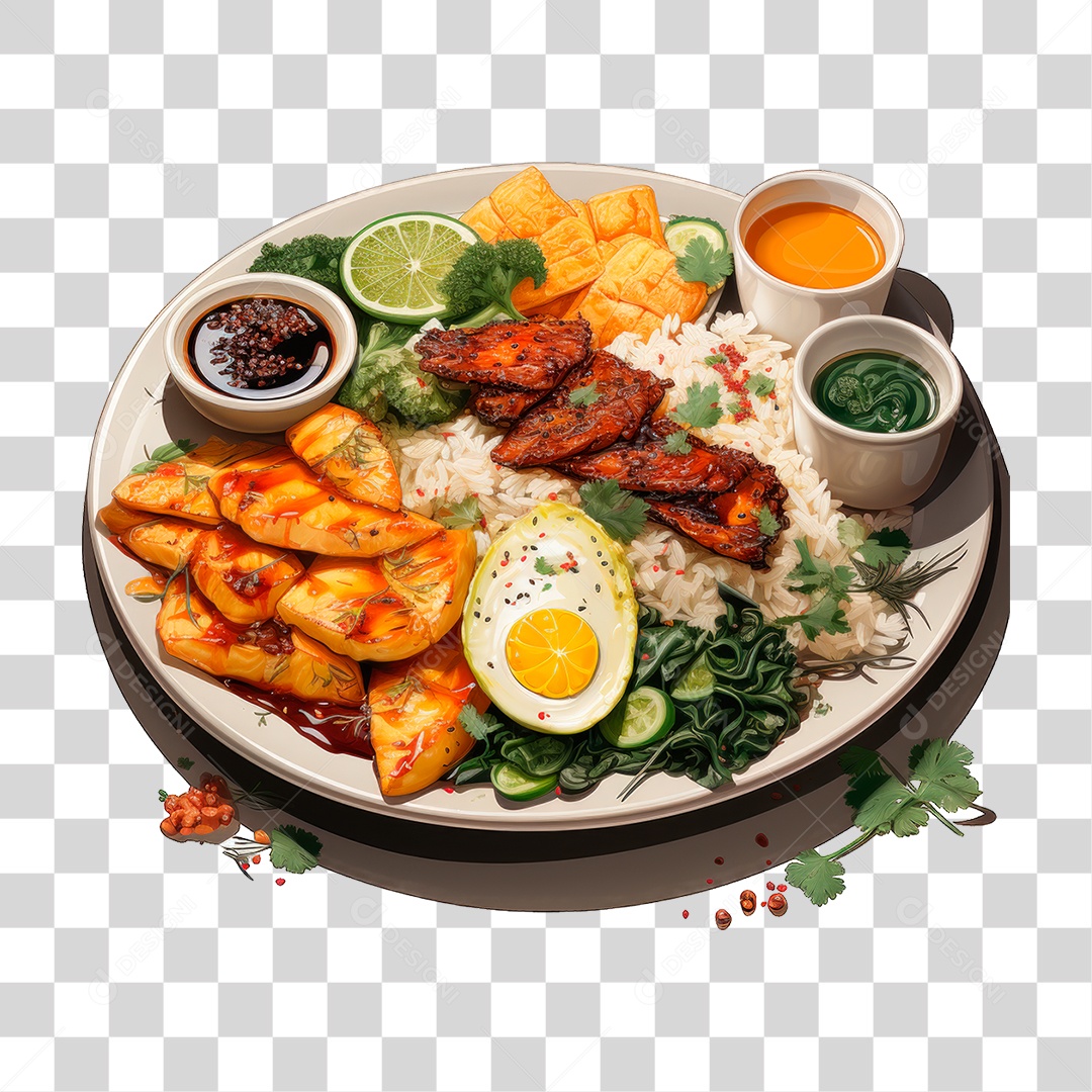 Prato de Comida PNG Transparente