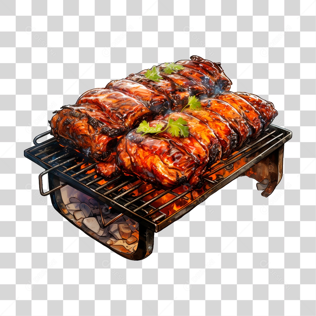Carne Assando PNG Transparente