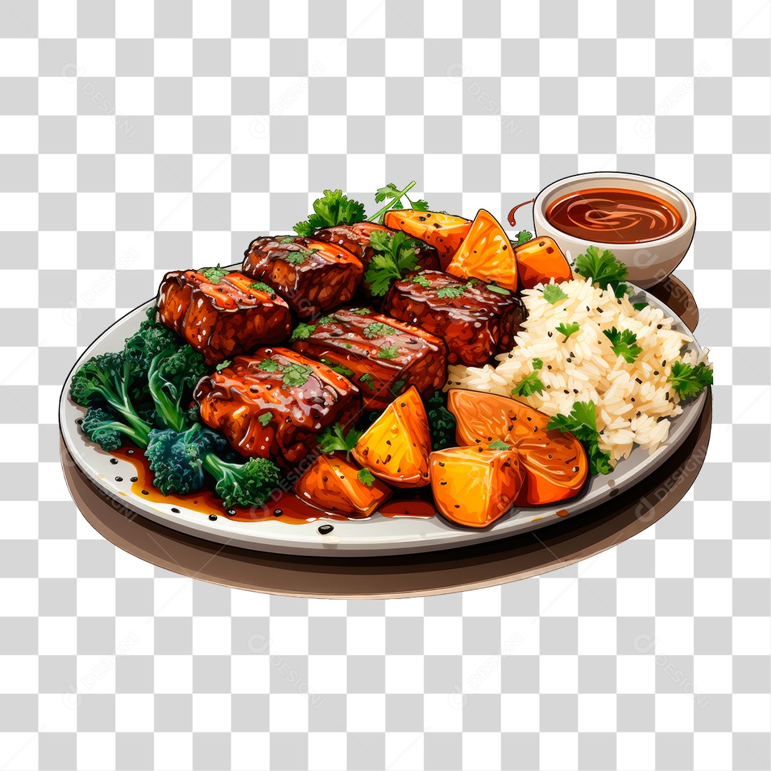 Prato de Comida PNG Transparente