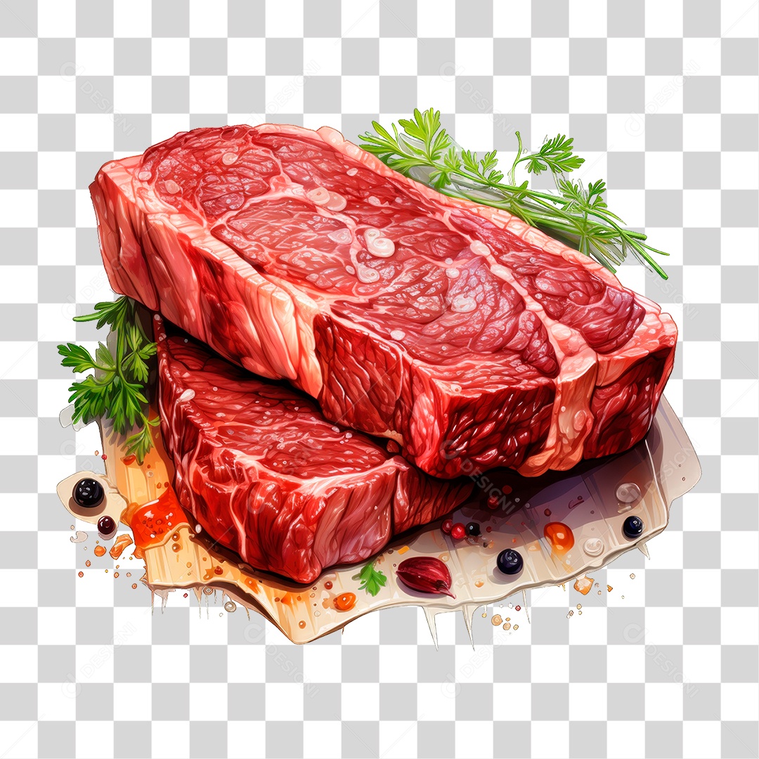 Pedaço de Carne Crua PNG Transparente