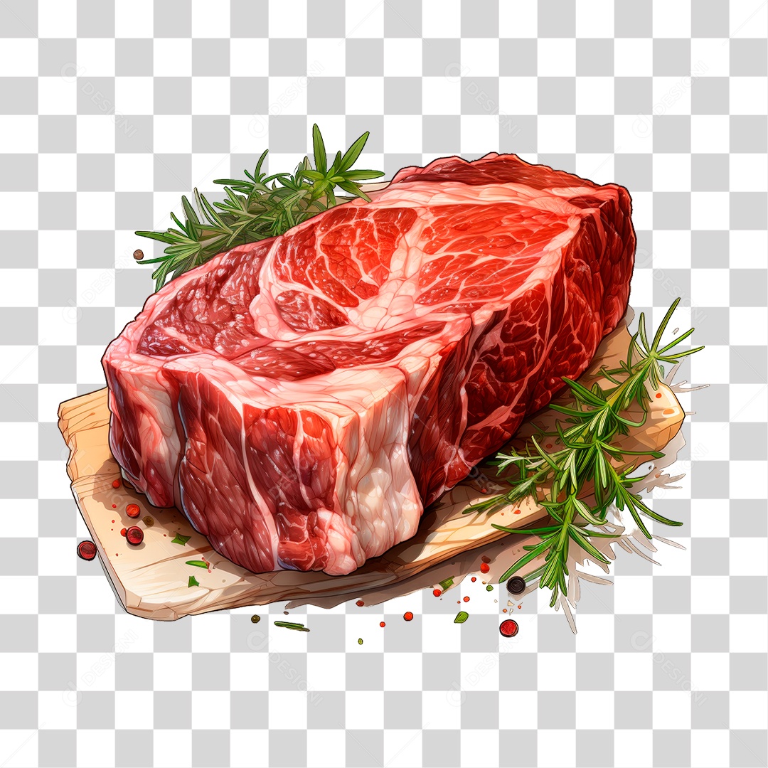 Pedaço de Carne Crua PNG Transparente
