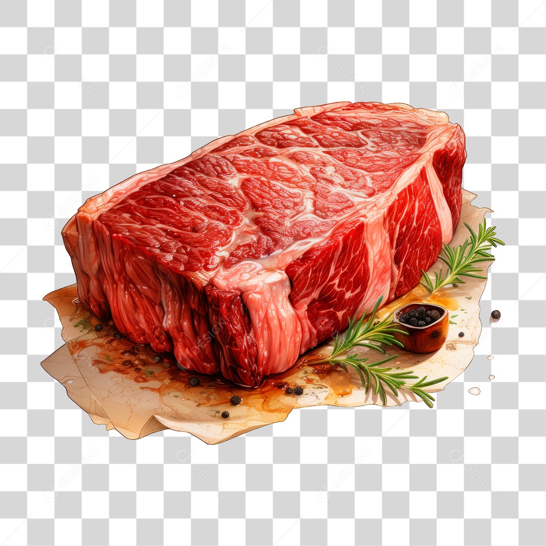 Pedaço de Carne Crua PNG Transparente