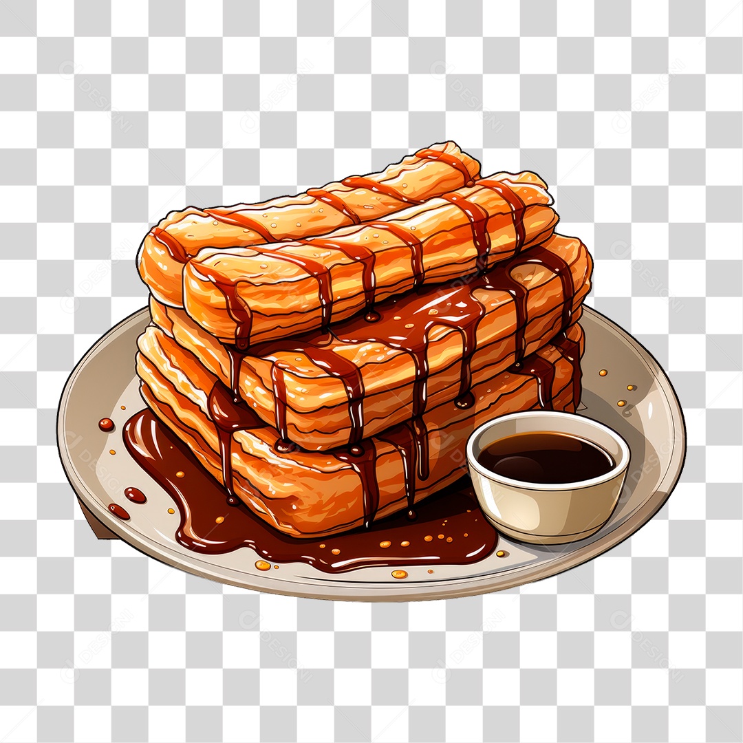 Tigela de Churros PNG Transparente