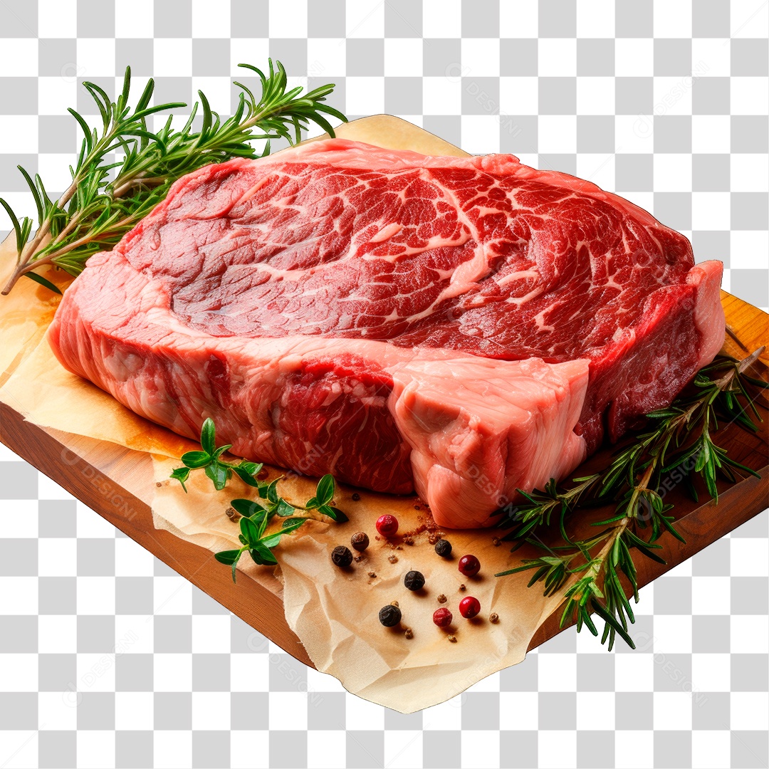 Carne Sobre Tábua PNG Transparente