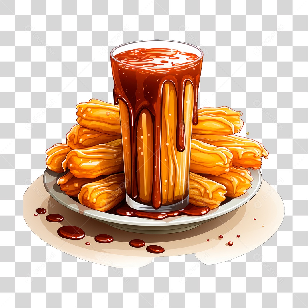 Tigela de Churros PNG Transparente