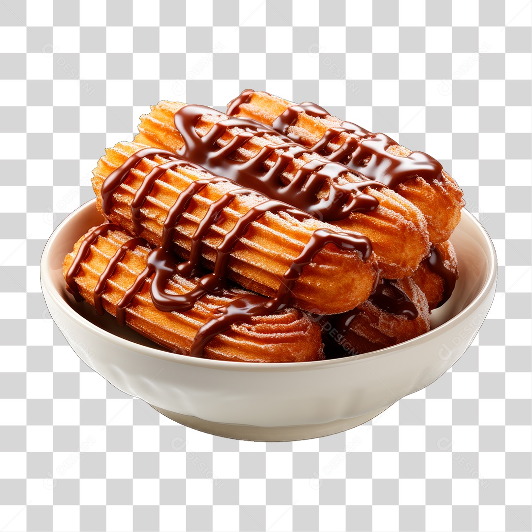 Tigela de Churros PNG Transparente