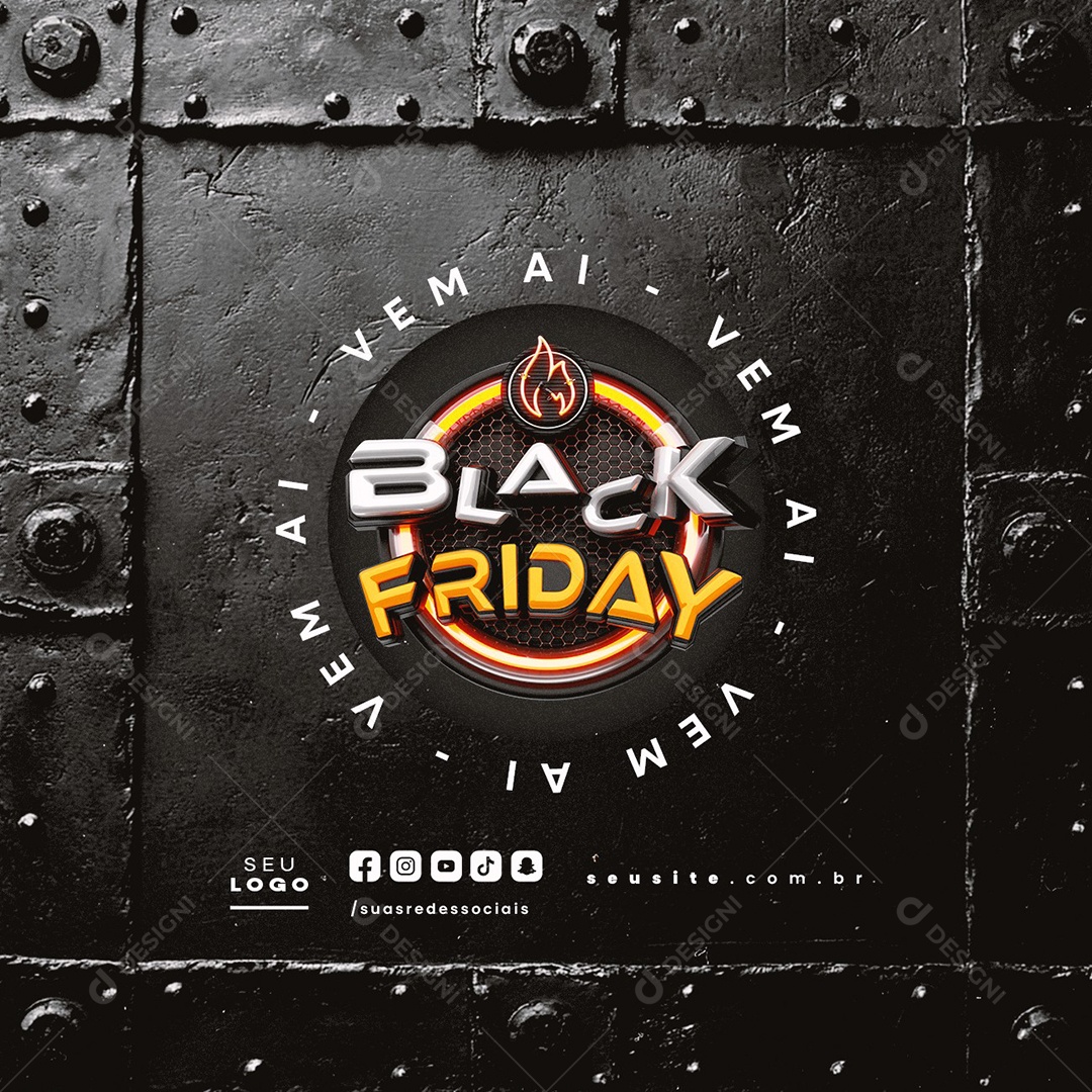 Social Media Vem Ai Black Friday 05 de Novembro PSD Editável
