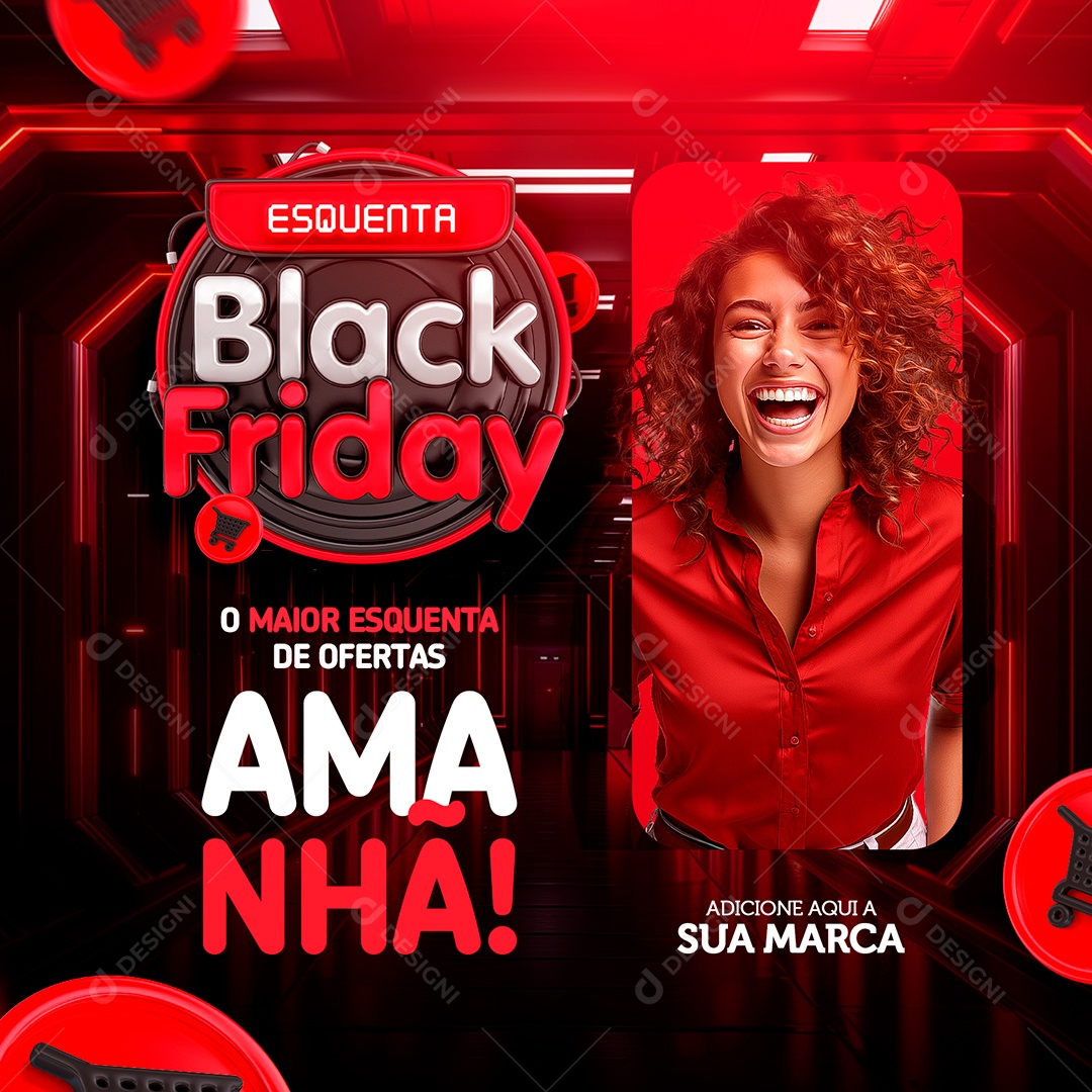 Black Friday Supermercado Social Media PSD Editável