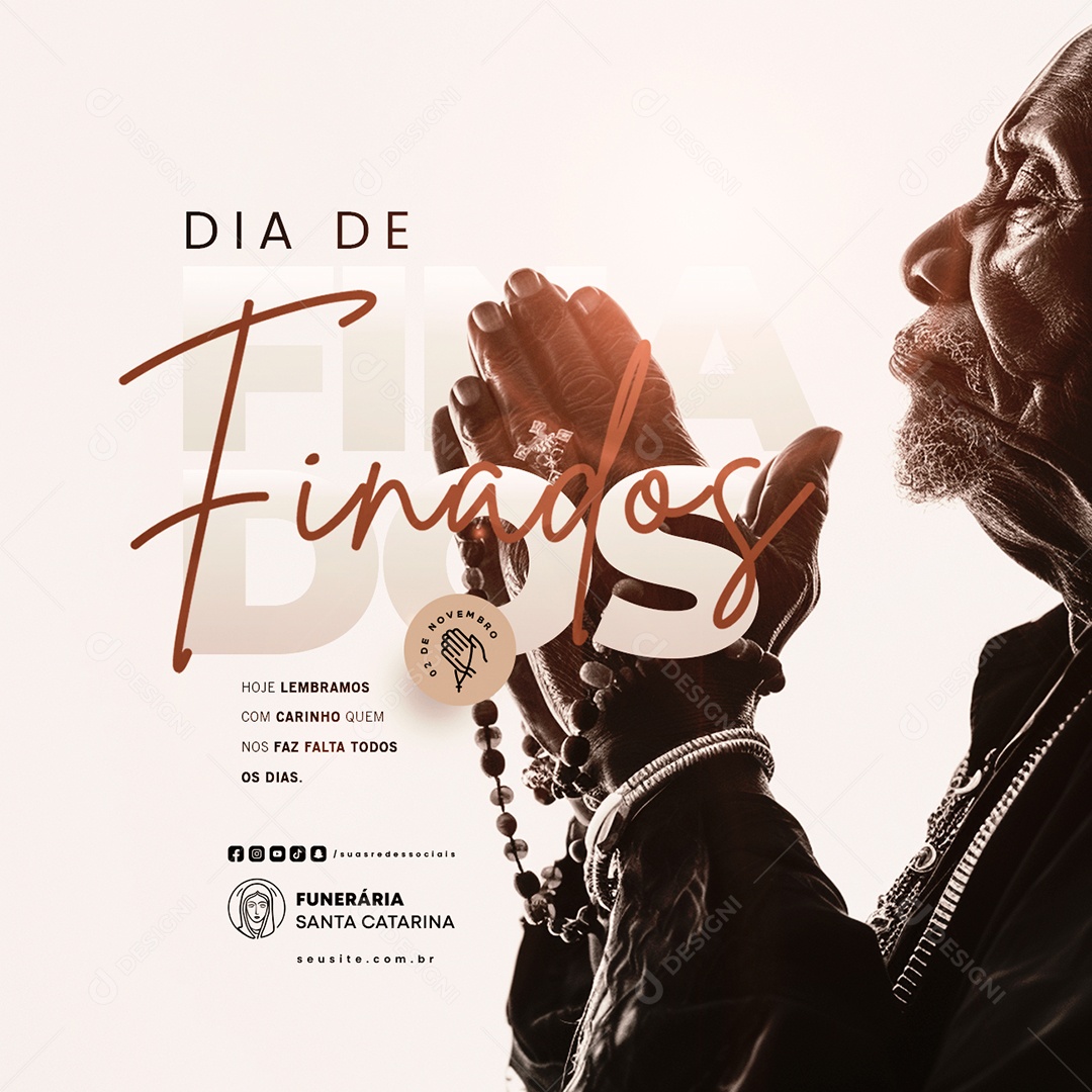 Dia de Finados 02 de Novembro Social Media PSD Editável