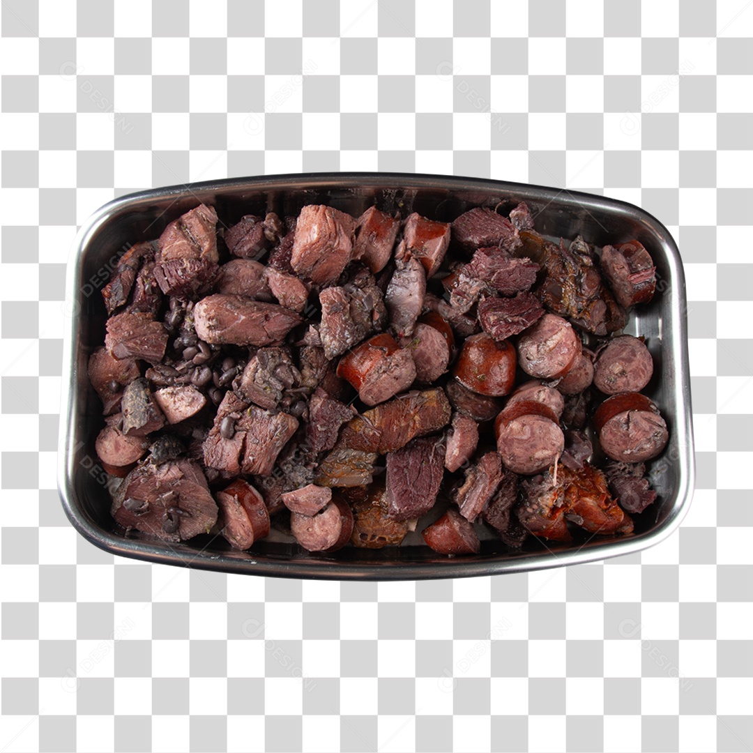 Vasilha com Carnes e Linguiça PNG Transparente