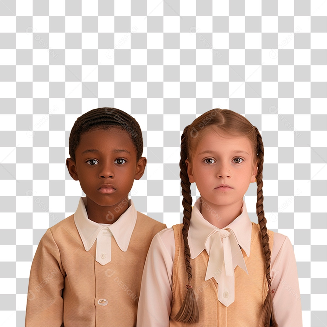 Estudantes de Uniforme PNG Transparente