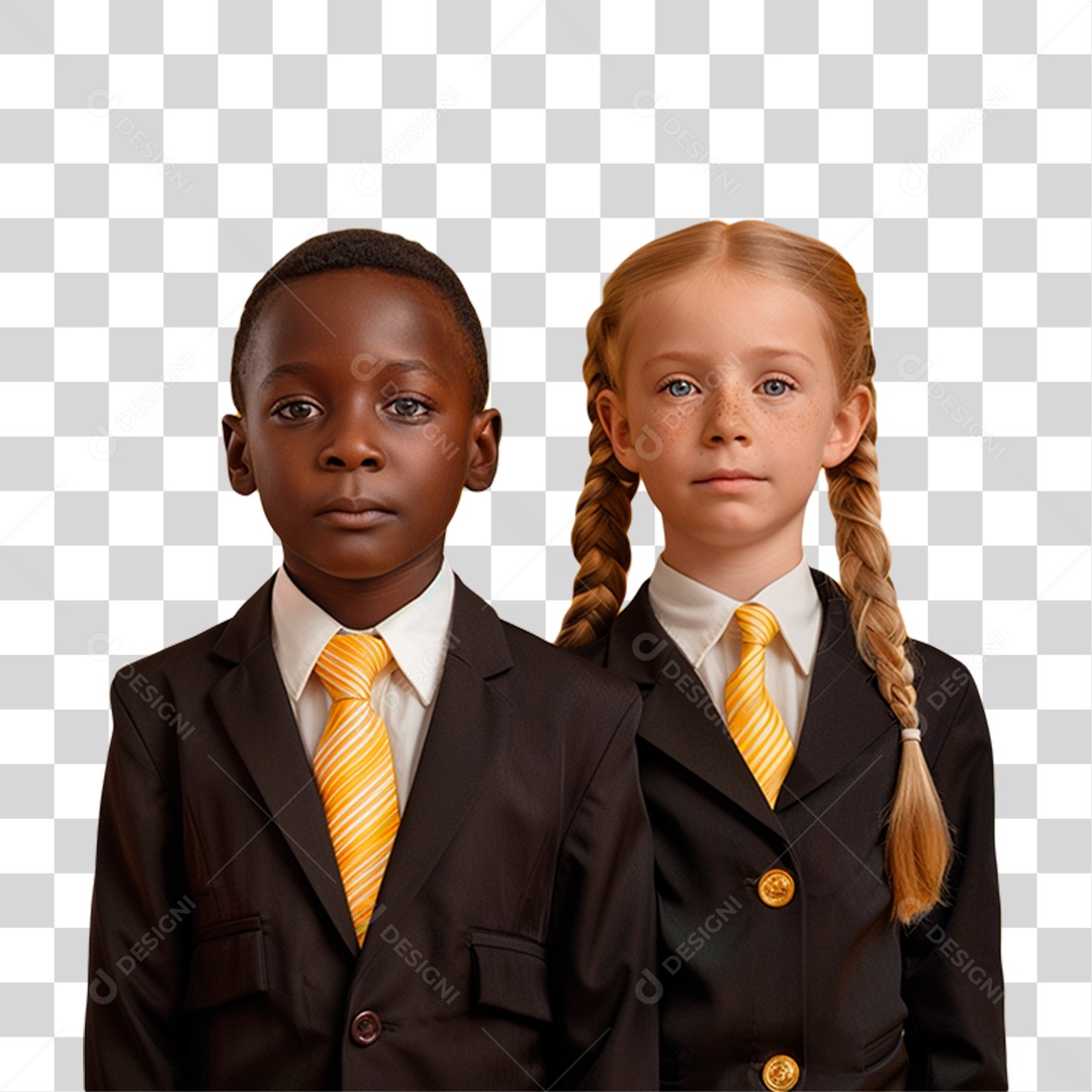 Estudantes de Uniforme PNG Transparente