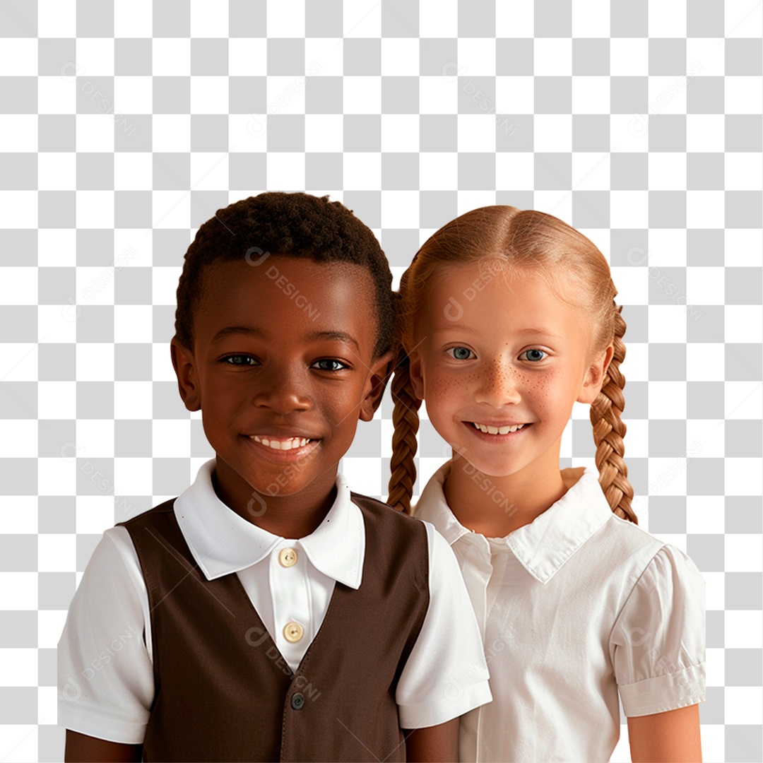 Estudantes de Uniforme PNG Transparente