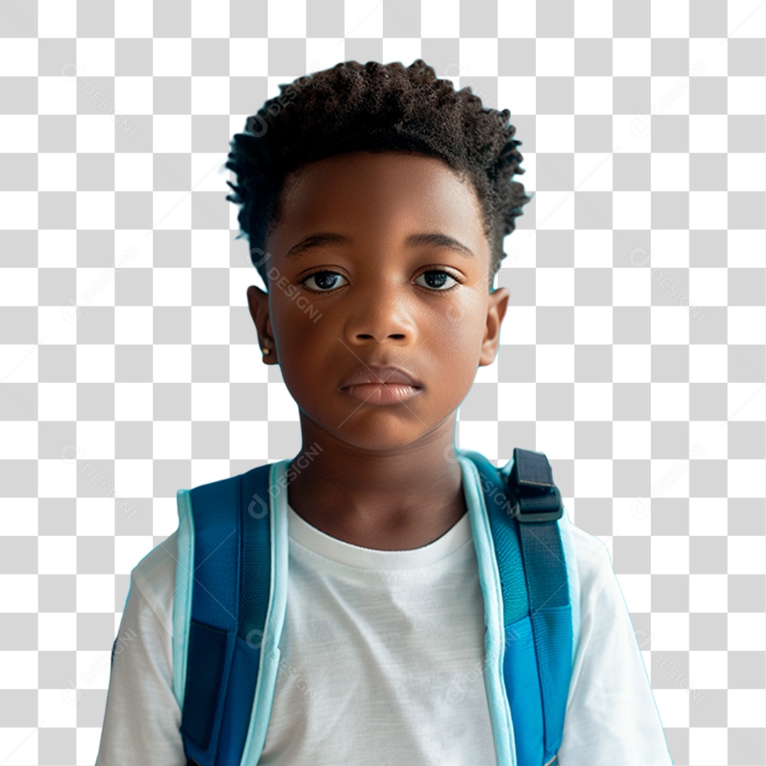 Menino com Mochila PNG Transparente