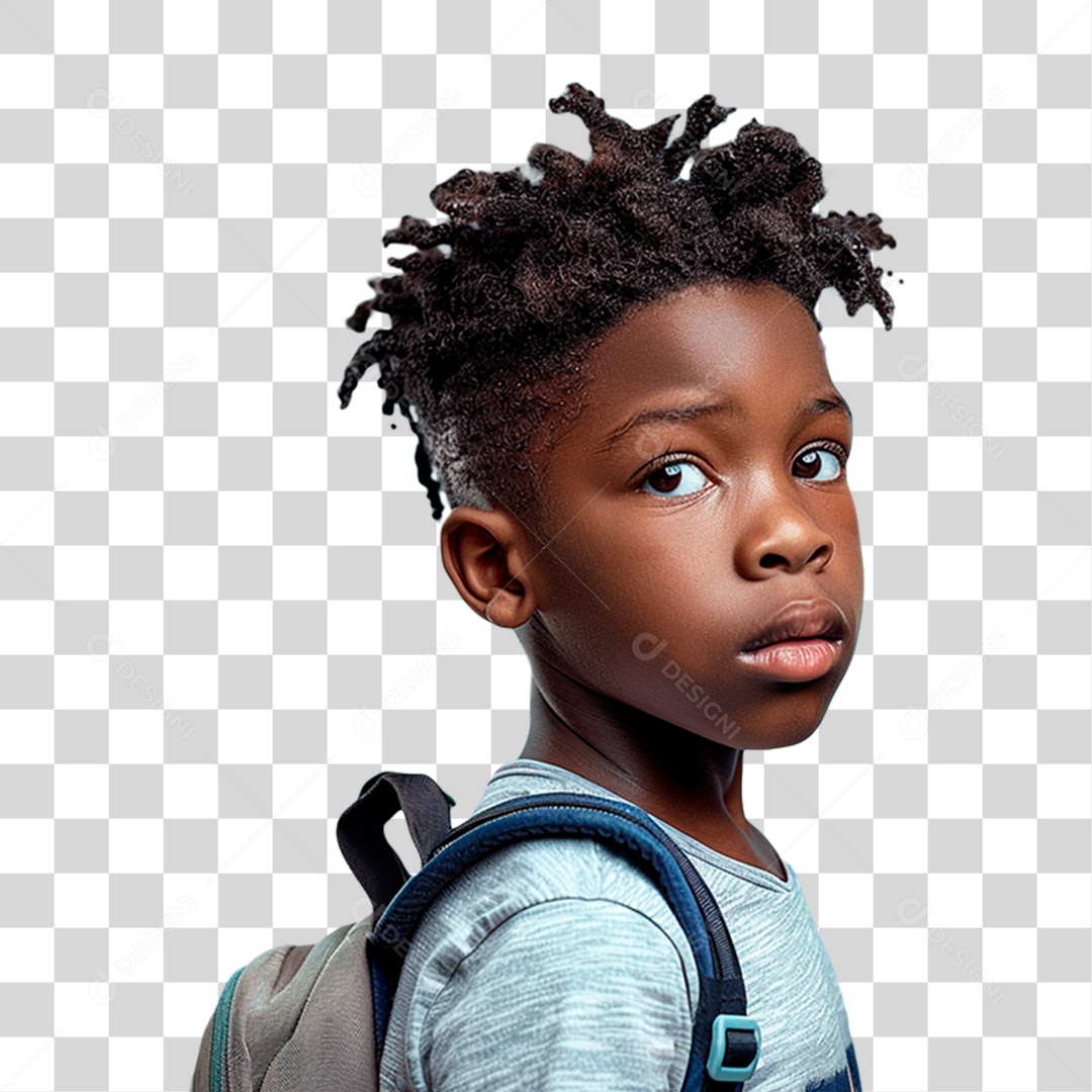 Menino com Mochila PNG Transparente