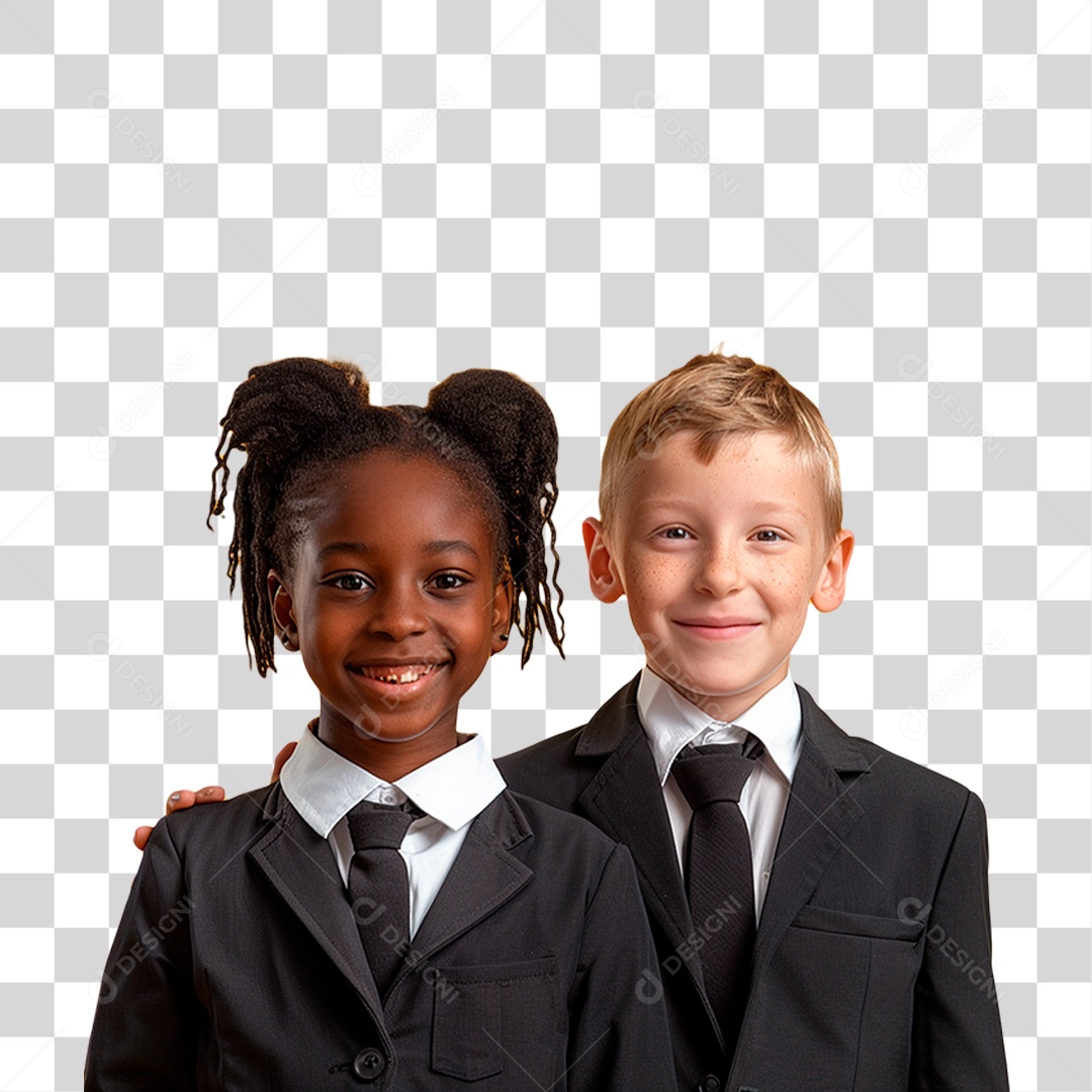 Estudantes de Uniforme PNG Transparente