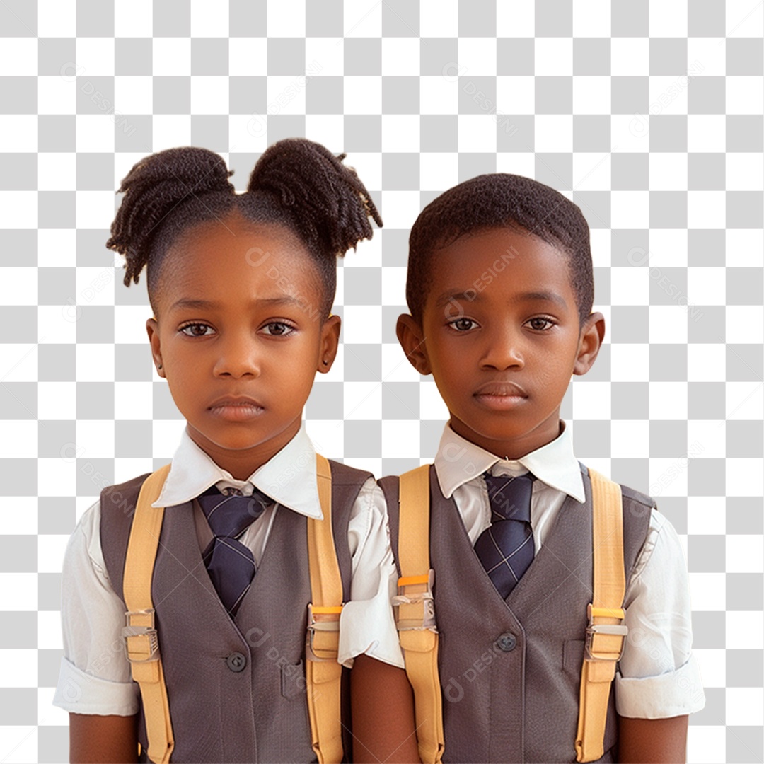 Estudantes de Uniforme PNG Transparente