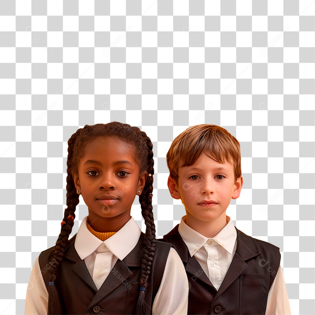 Estudantes de Uniforme PNG Transparente