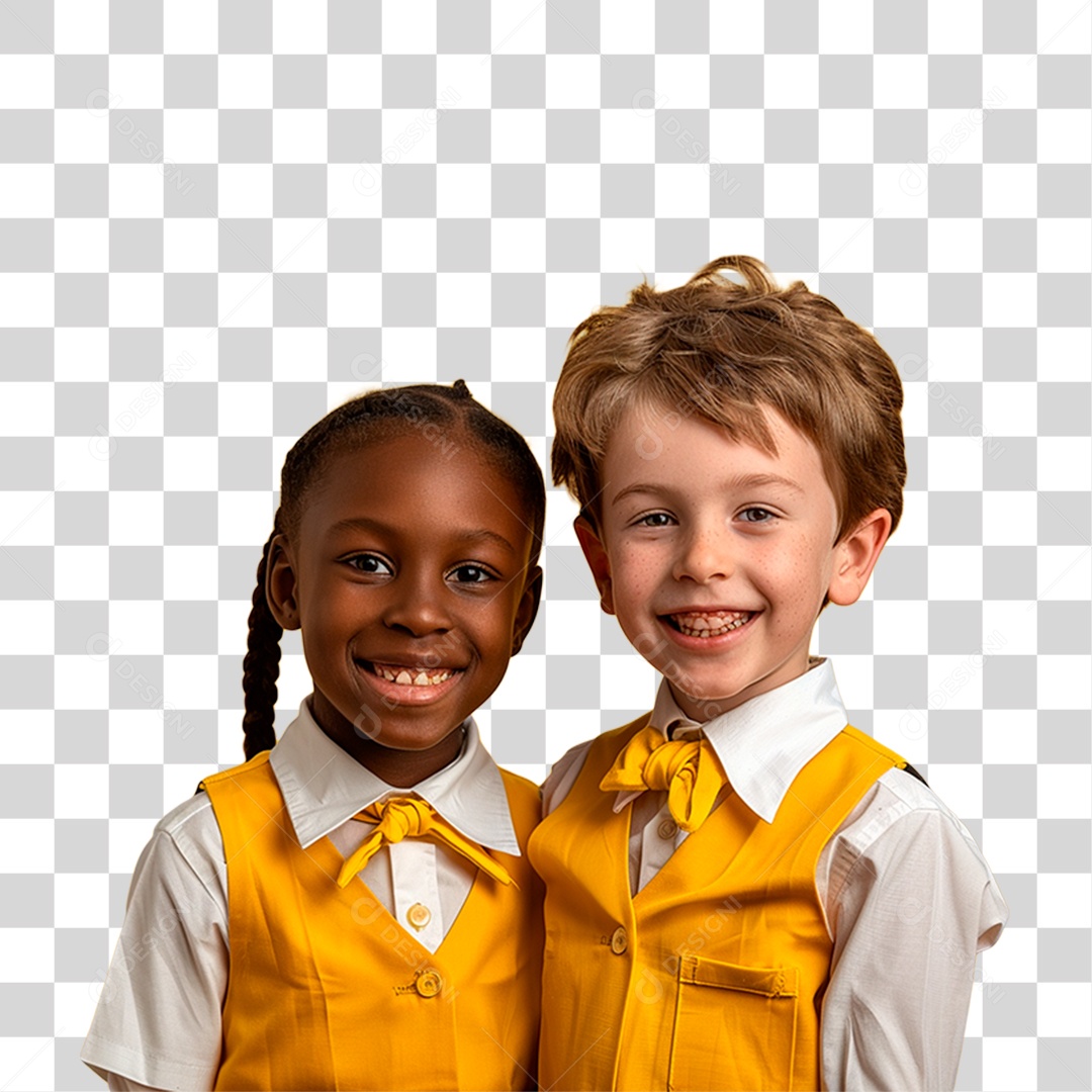 Estudantes de Uniforme PNG Transparente