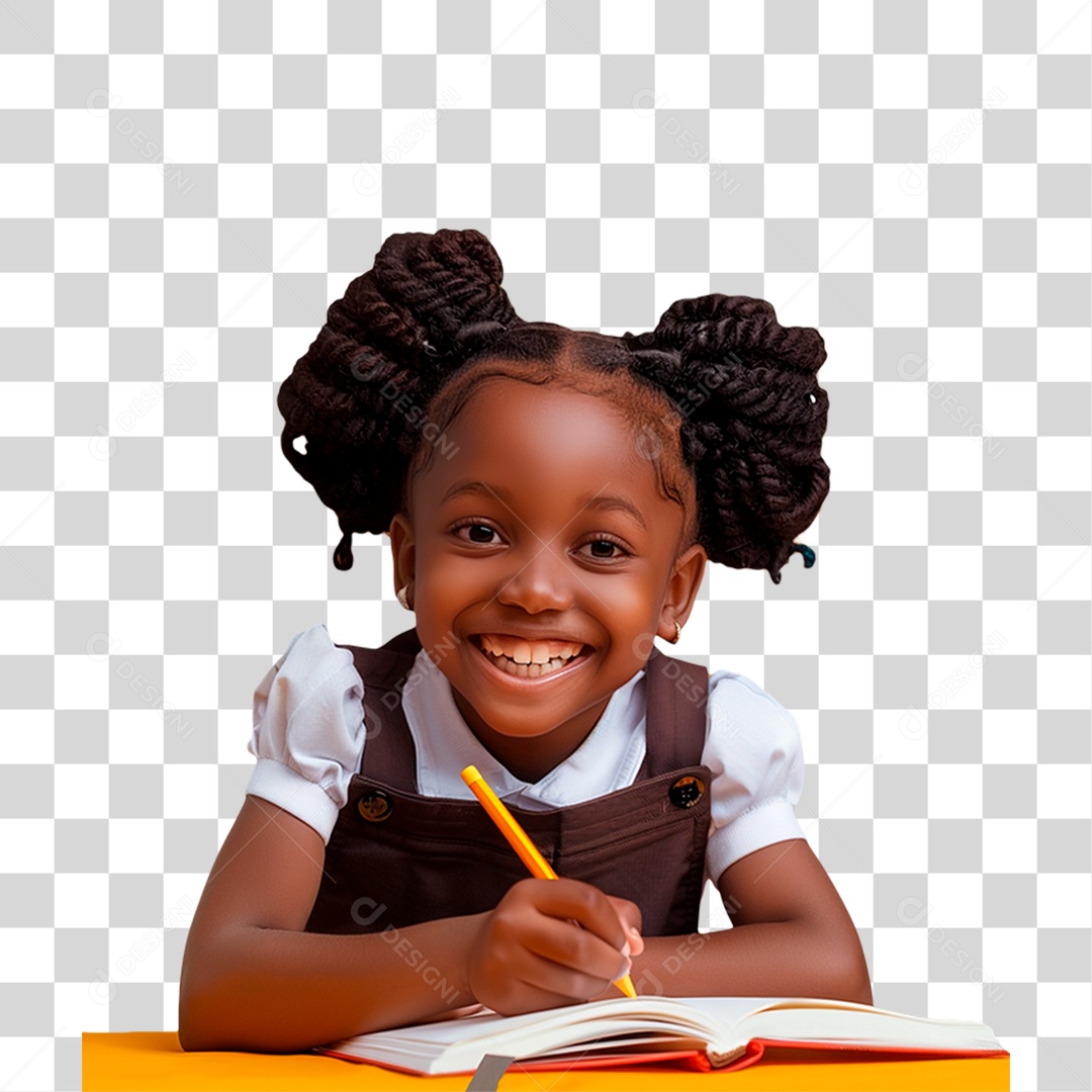 Criança Estudando PNG Transparente