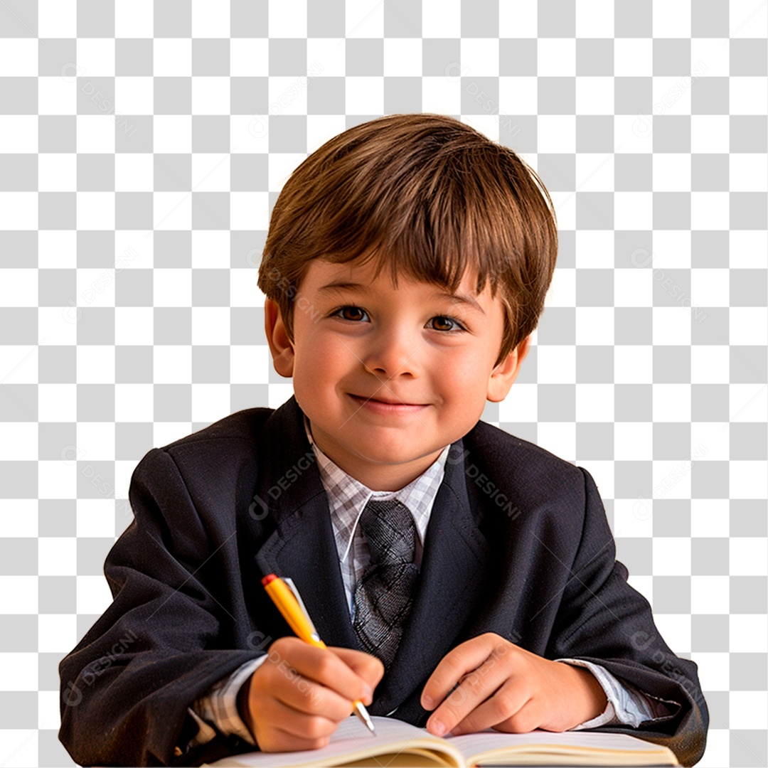 Criança Estudando PNG Transparente