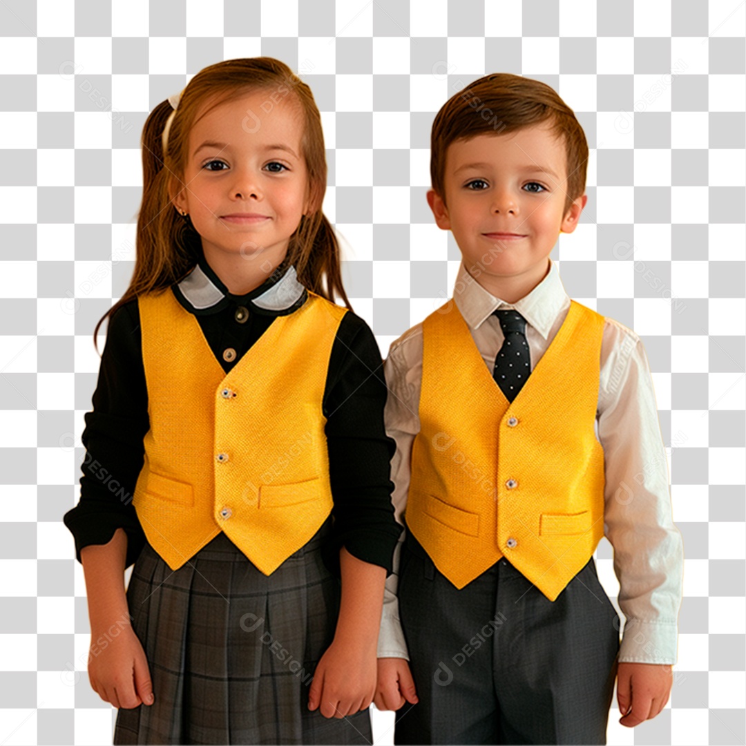 Estudantes de Uniforme PNG Transparente